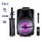 beFree Sound 12" Bluetooth Rechargeable Portable PA Party Speaker With Reactive LED Lights & Stand